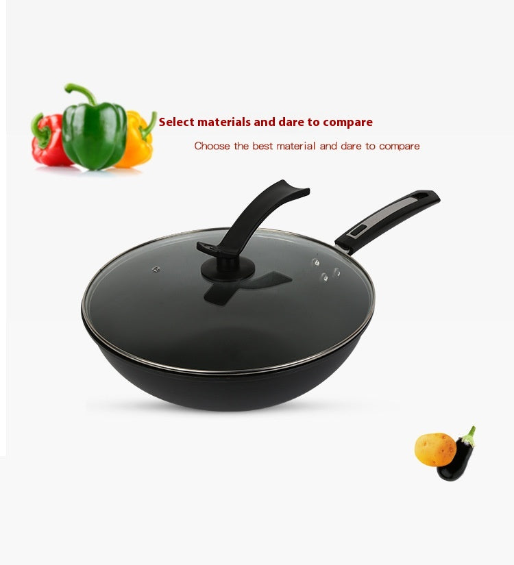 Feuerfester Wok aus Gusseisen