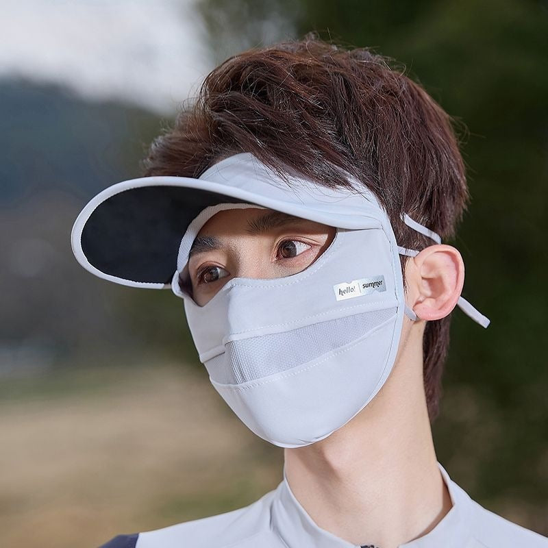 Sonnenschutz-Gesichtsmaske mit Krempe