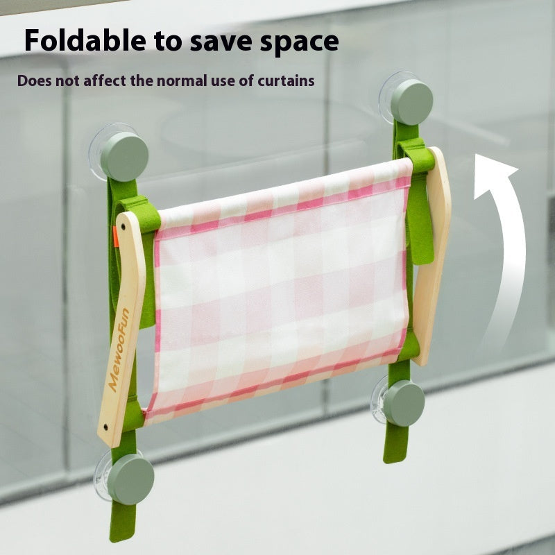 Katzenhängematte mit Fensterhalter für Balkon