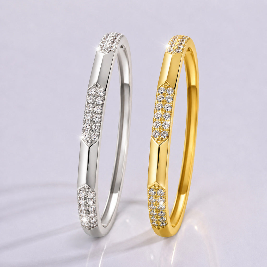 Elegantes Rauten-Armband mit Zirkonia