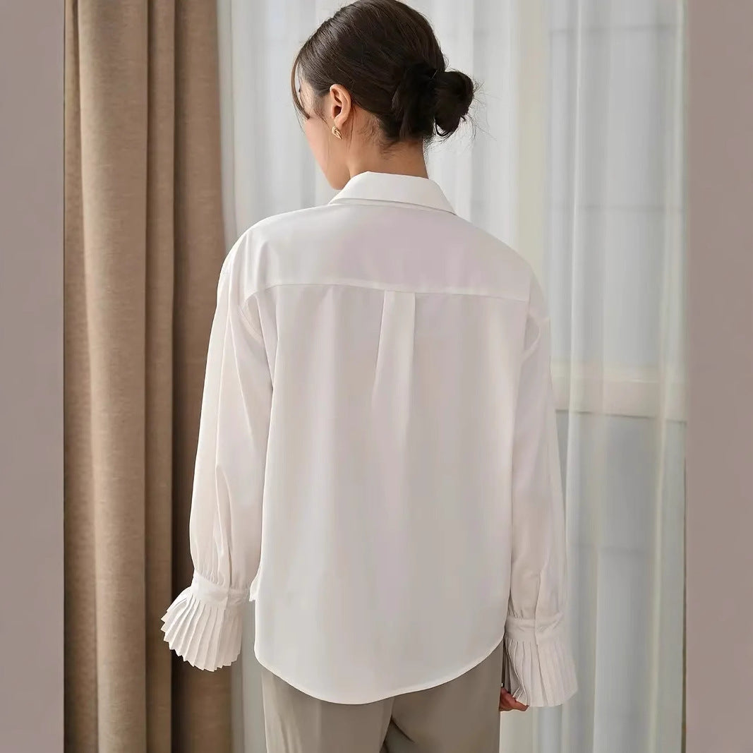 Langarmshirt mit Rüschenmanschetten – Bild 5 | LuxeStyle