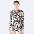 Leopard Print Langarm Bademode für Mutter & Kind