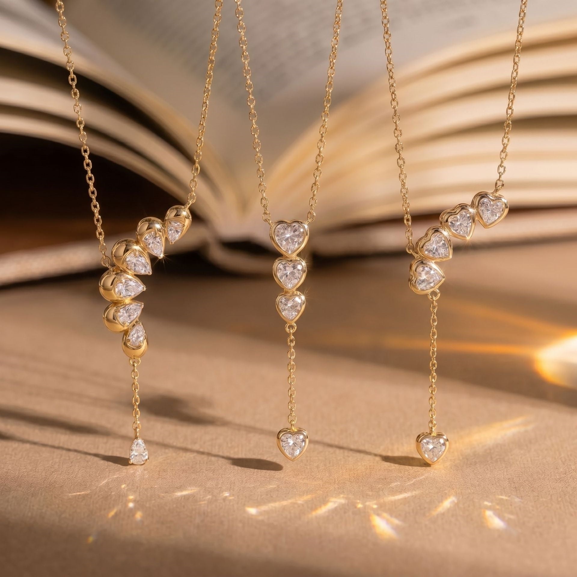 Tropfenformiger Diamant-Halsketten-Schmuck