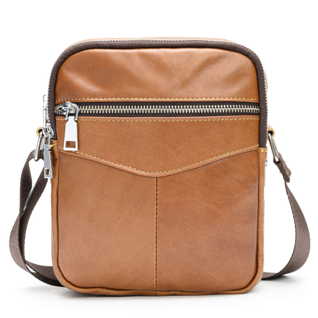 Echtes Leder Messenger-Tasche – Retro-Design – Bild 3 | LuxeStyle