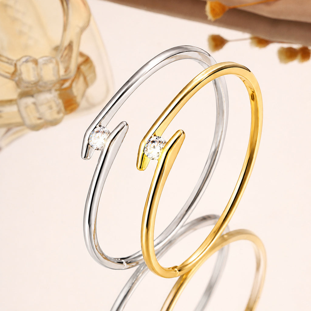 Minimalistisches Armband mit Einzelstein
