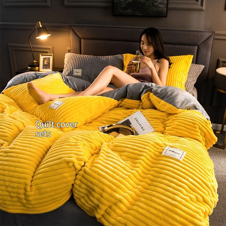 3-teiliges Samt-Bettwäsche-Set für den Winter – Bild 7 | LuxeStyle
