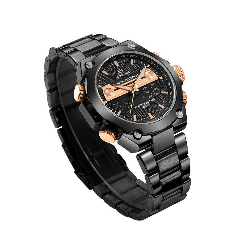 Quarz-Herrenuhr mit Stahlband, wasserdicht – Bild 4 | LuxeStyle