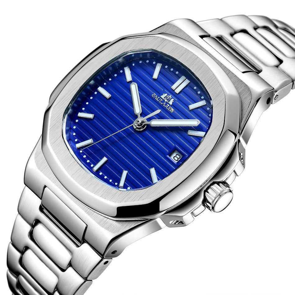 Mechanische Herrenuhr mit Leuchtzeiger und Kalender – Bild 2 | LuxeStyle
