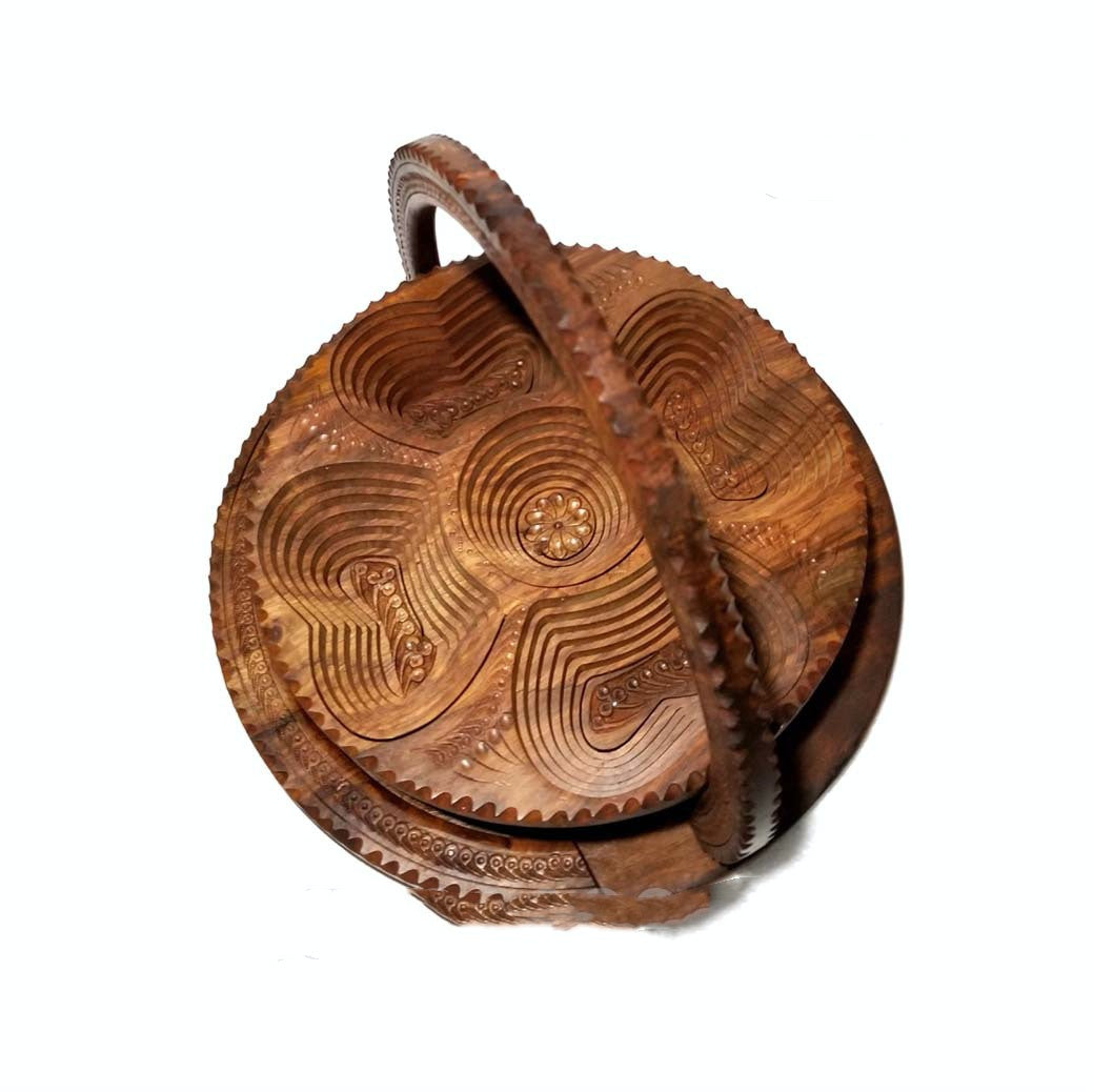 Holzkorb handgeschnitzt für Früchte – Bild 7 | LuxeStyle