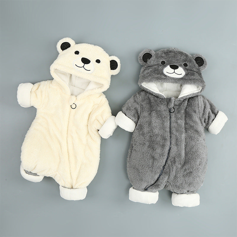 Baby Plüsch-Overall mit Kapuze
