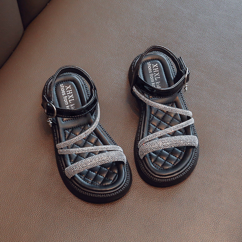 Kinder Prinzessinnen-Slipper mit Strass