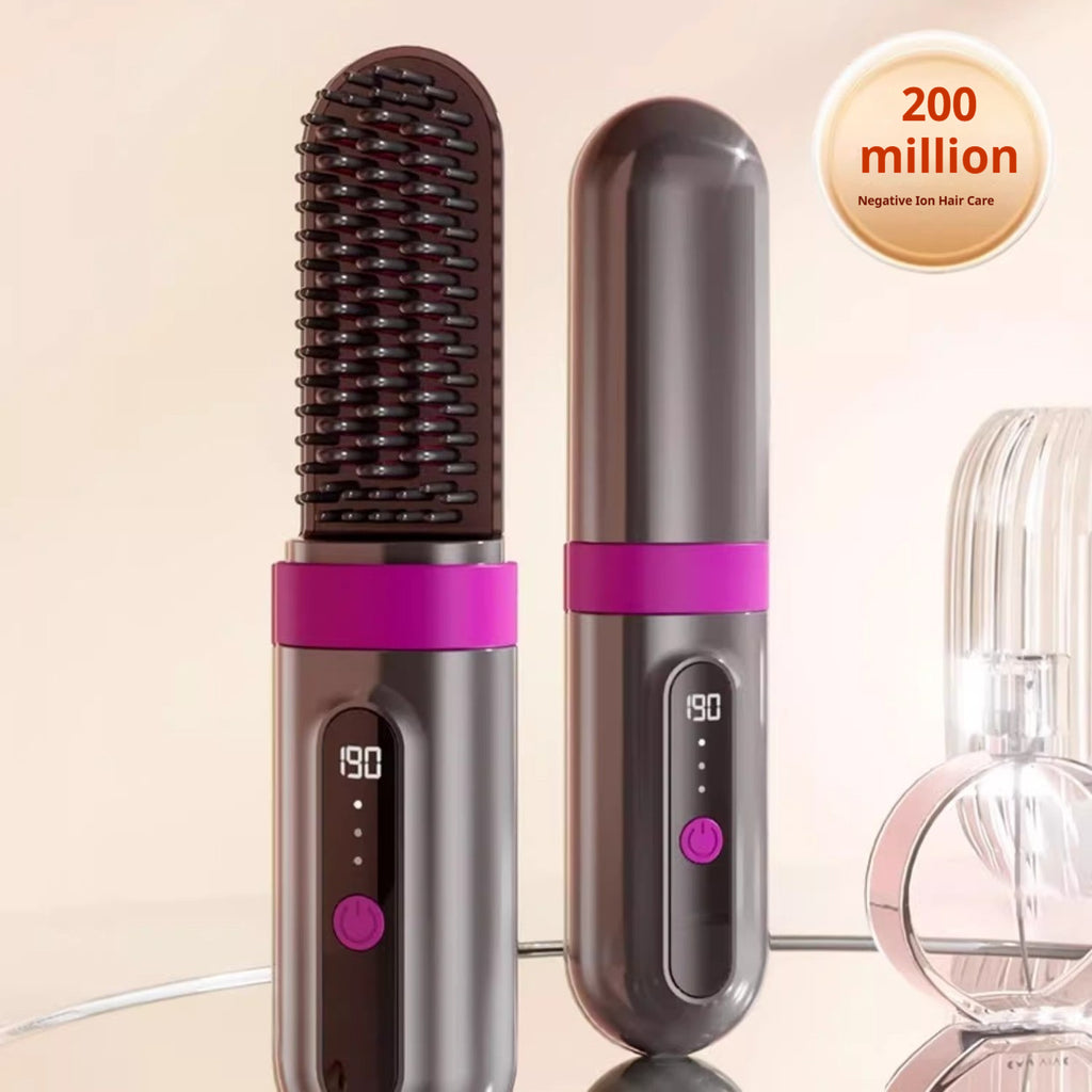 Kabelloser 2-in-1 Haarglätter und Lockenstab mit Ionen – Ansicht 5