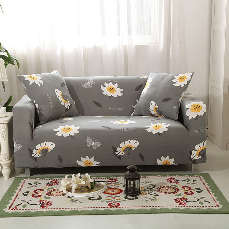 Elastischer Sofa-Bezug mit Pflanzenmuster – Bild 6 | LuxeStyle