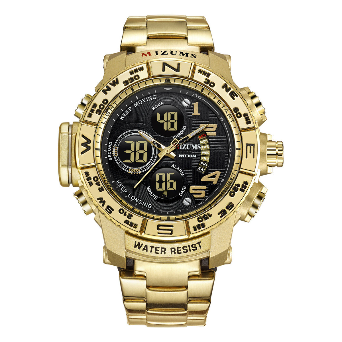 Sportliche Digitaluhr mit Stahlband | LuxeStyle