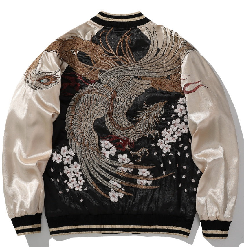 Baseballjacke mit Bestickung