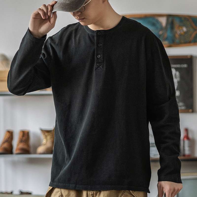 American Vintage-Henley-Shirt Herren