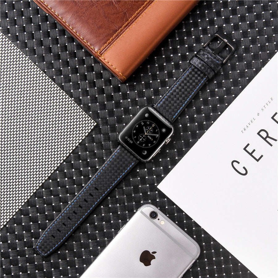Carbon Fiber Lederarmband für iPhone – Bild 9 | LuxeStyle