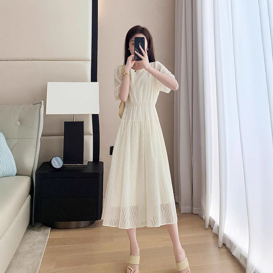 Chiffon-Sommerkleid mit Bubbelärmeln – Bild 6 | LuxeStyle