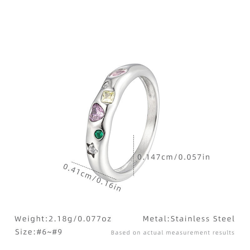 Retrofassung Zirkon-Zeigefinger-Ring