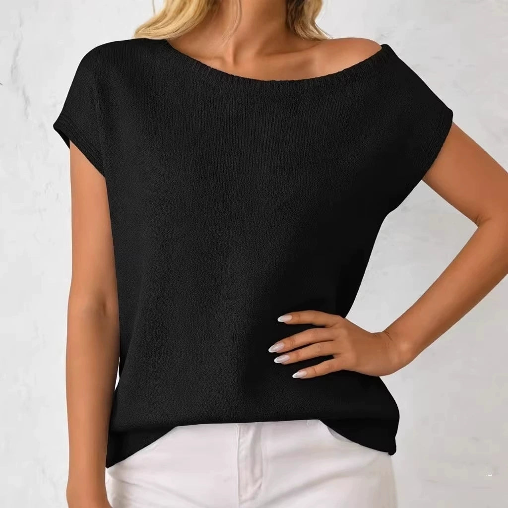 Einfarbiger Vielseitiger Pullover mit schlankmachender Passform