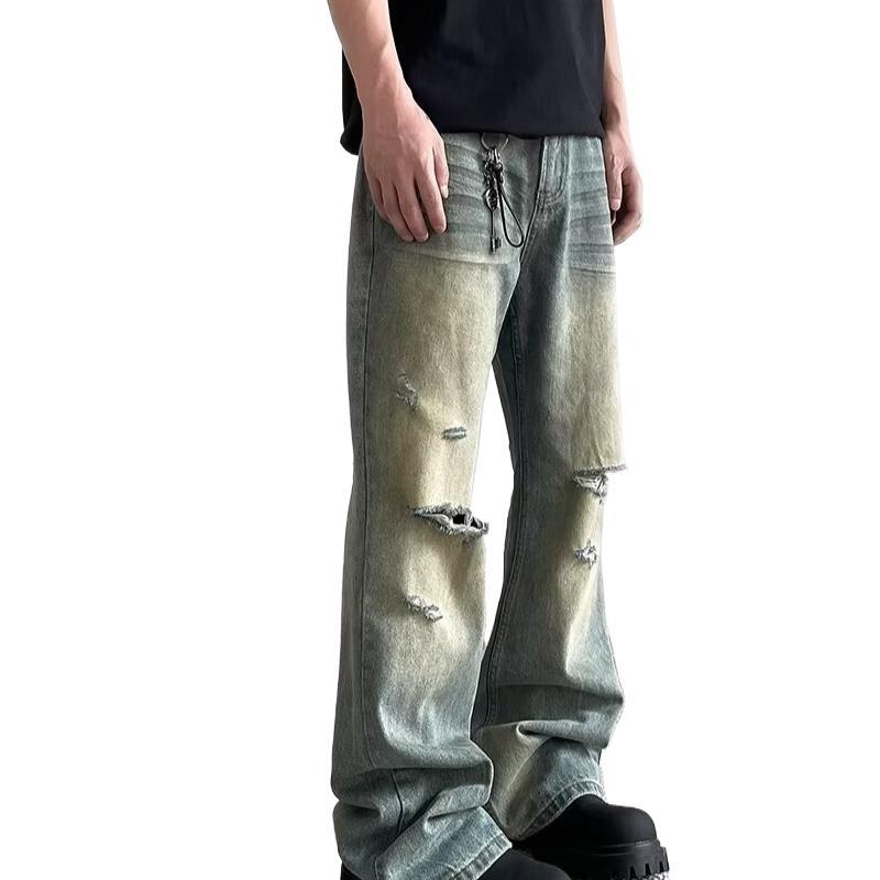 Herren Vintage Distressed Bootcut Jeans
