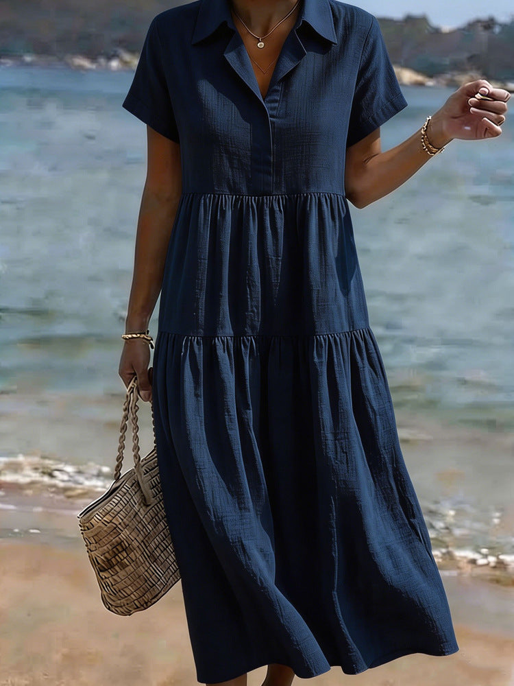 Casual Chic Plissiertes Hemdblusenkleid – Bild 3 | LuxeStyle