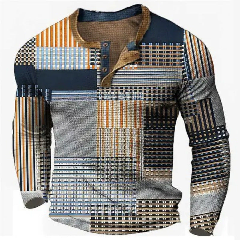 Langarm-T-Shirt mit digitalem Print – Bild 8 | LuxeStyle