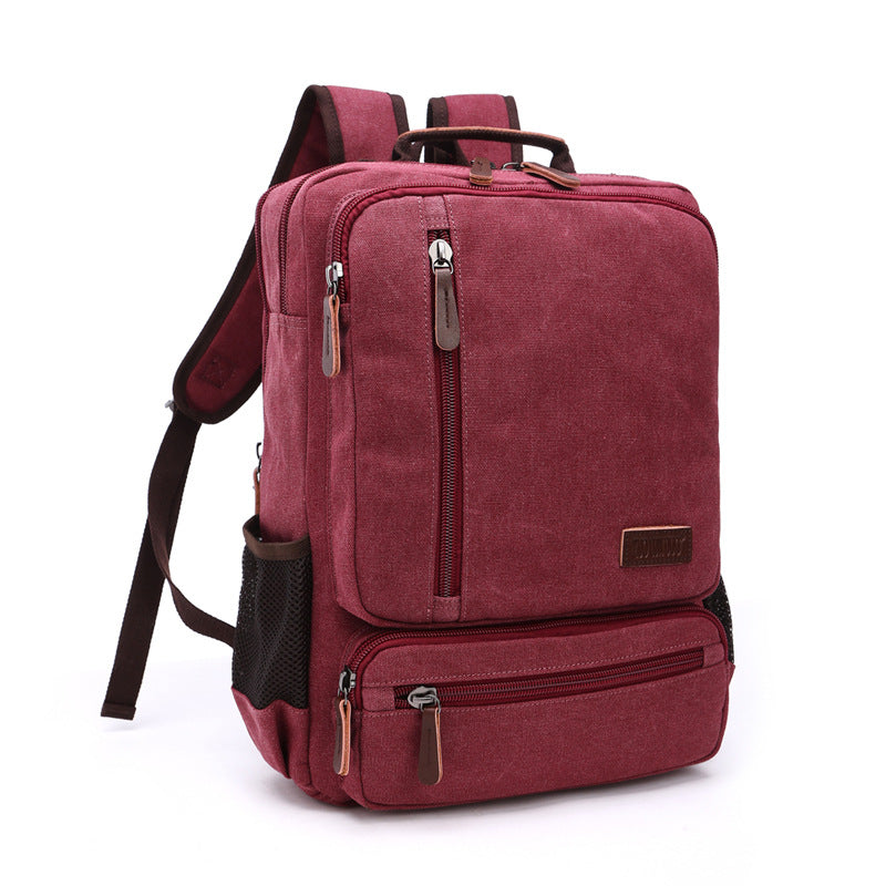 Retro-Rucksack aus Canvas – Bild 4 | LuxeStyle