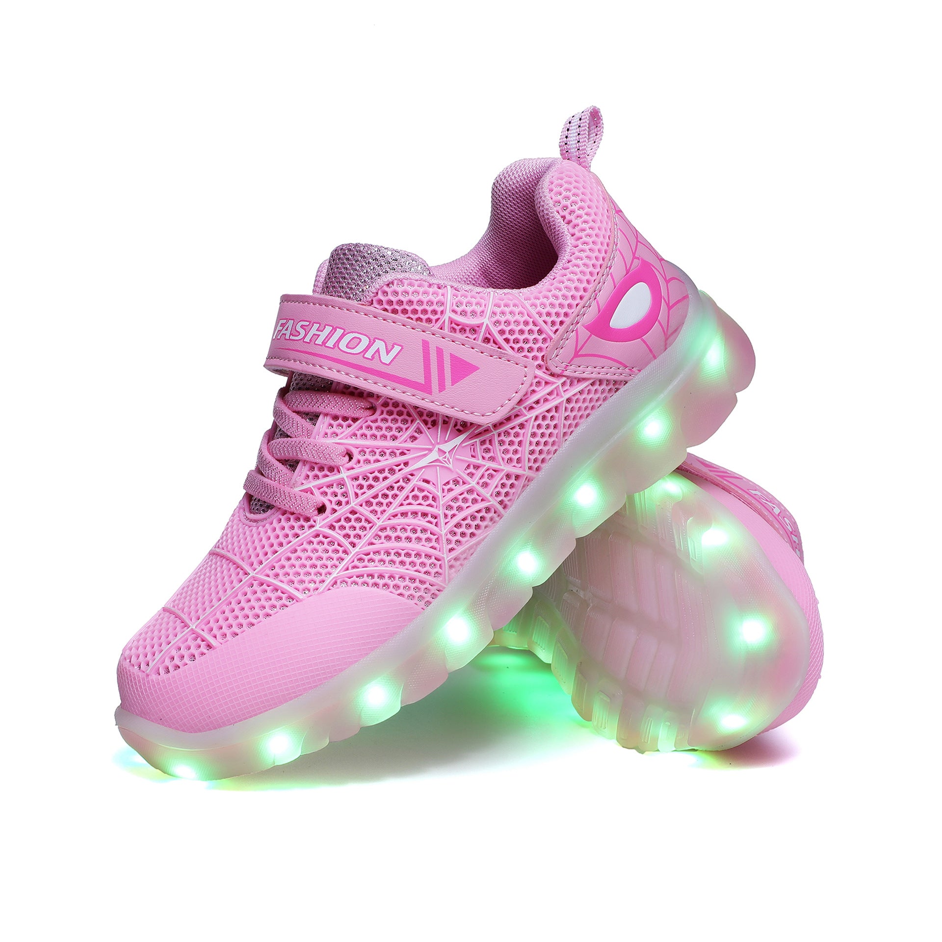 LED Leuchtschuhe 26-37 USB aufladbar Klettverschluss