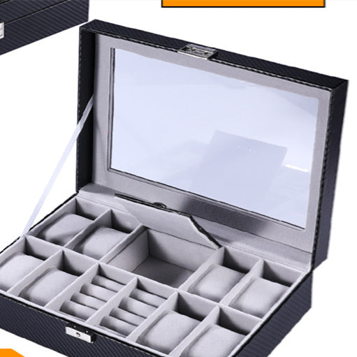 Leinwand-Box für Uhren – 12‑Bit Luxus‑Version mit Schloss – Bild 7 | LuxeStyle