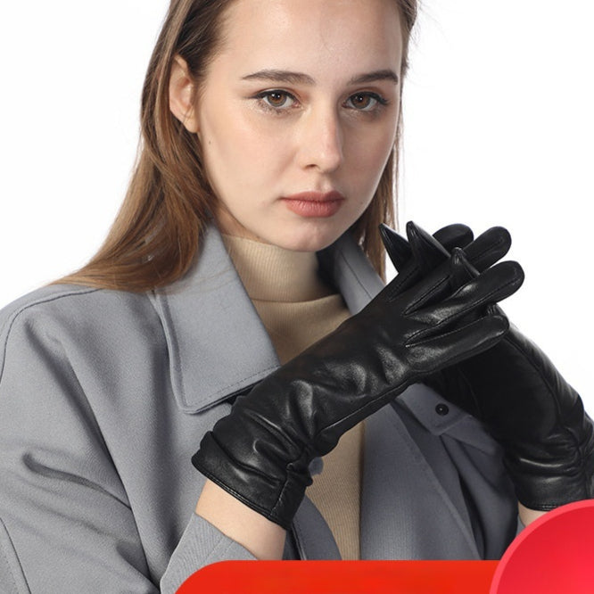 Warme Lederhandschuhe für Damen