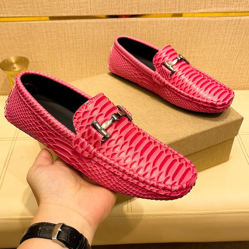 Retro Herren Loafer aus Spaltleder