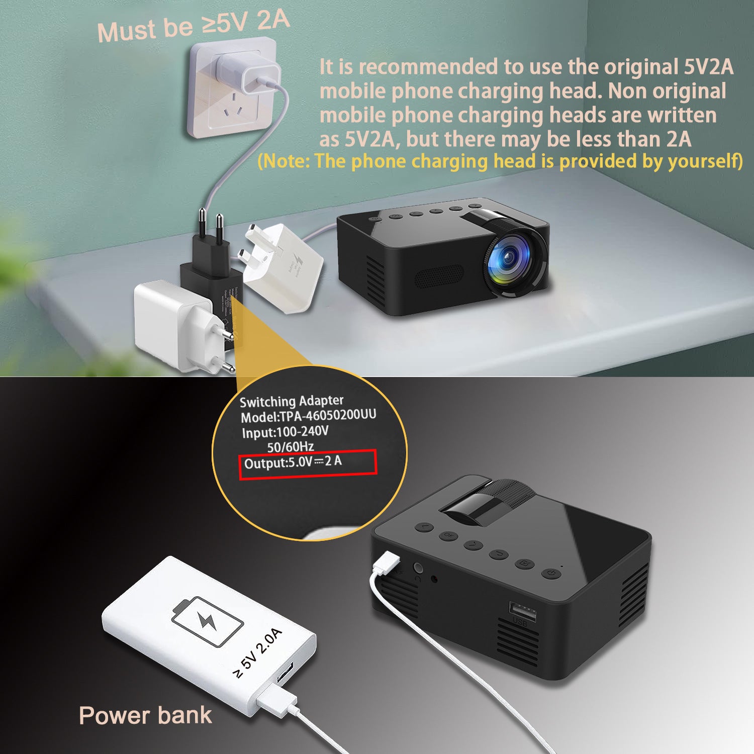 Mini-Beamer «CineHome» · WLAN HD-Projektor
