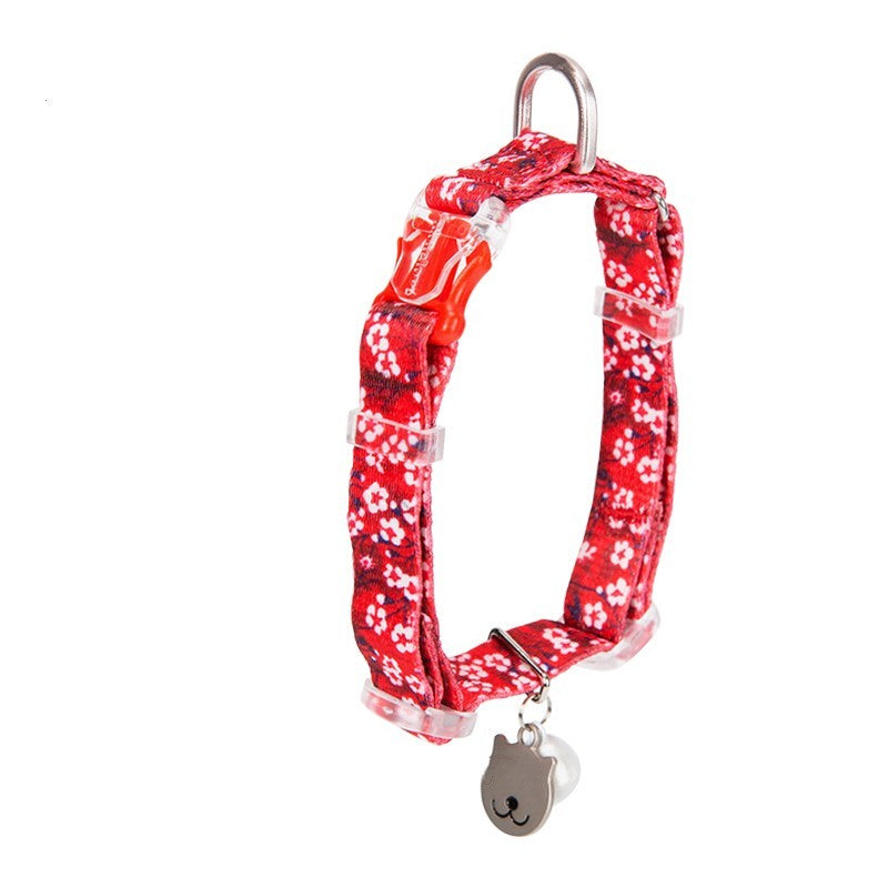 Halsband mit Glöckchen und Blumenmuster für Katzen – Bild 2 | LuxeStyle