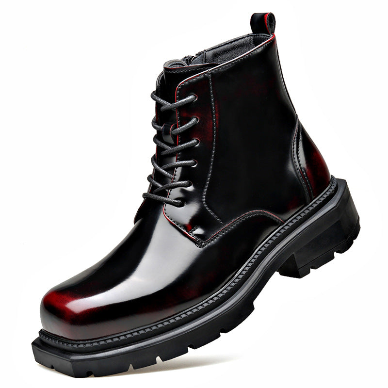 Gefütterte Boots mit Reissverschluss und dicker Sohle