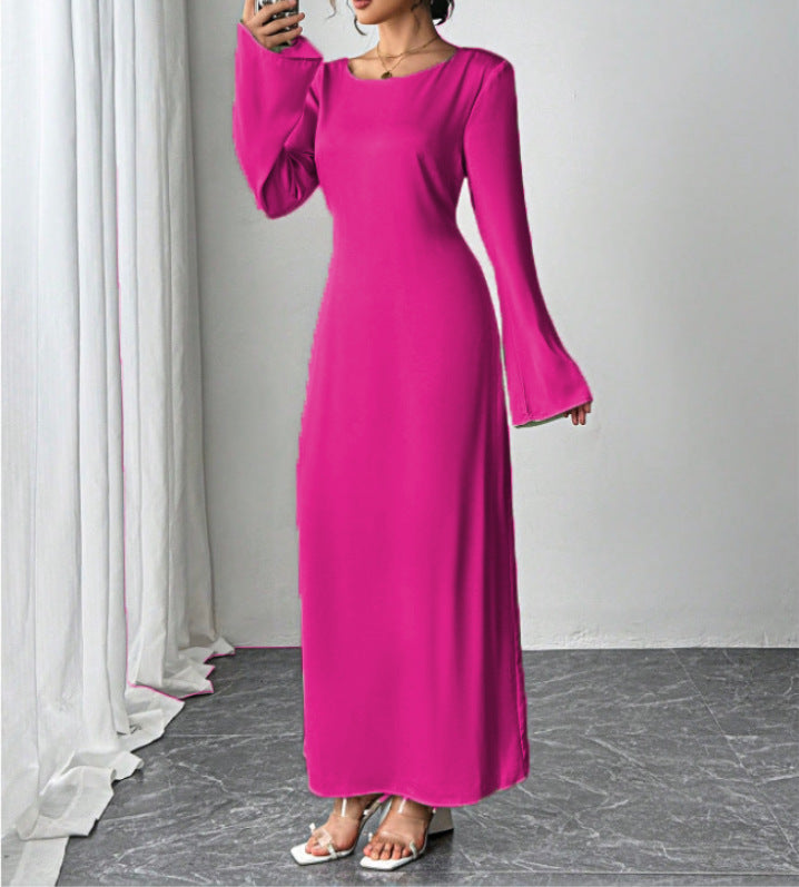 Elegantes Maxikleid mit ausgestellten Ärmeln
