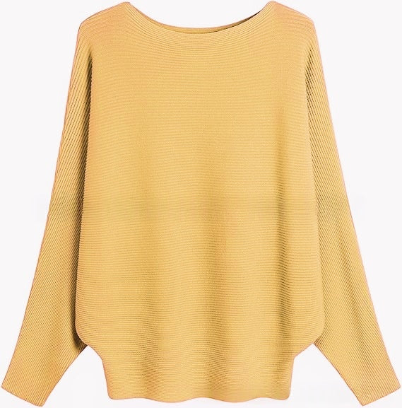 Strickpullover mit Fledermausärmeln