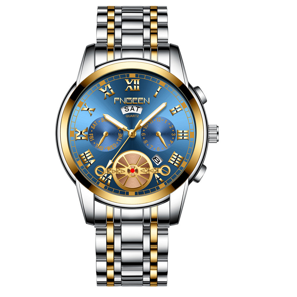 Quarz-Armbanduhr mit Kalender und Edelstahlband – Bild 11 | LuxeStyle