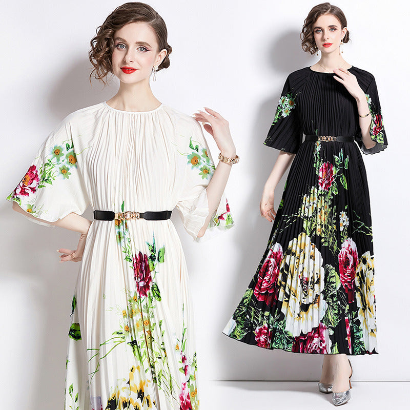 Mid-Sleeve Kleid im Vintage-Stil