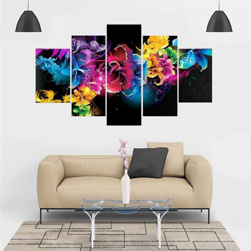 Diamond Painting: Fünf zusammenhängende Bilder