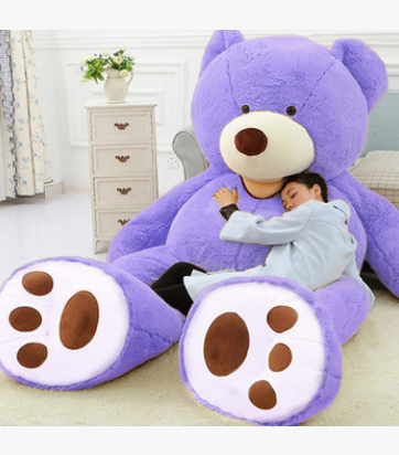 Riesiger Teddybär – Plüschtier mit Leder-Optik