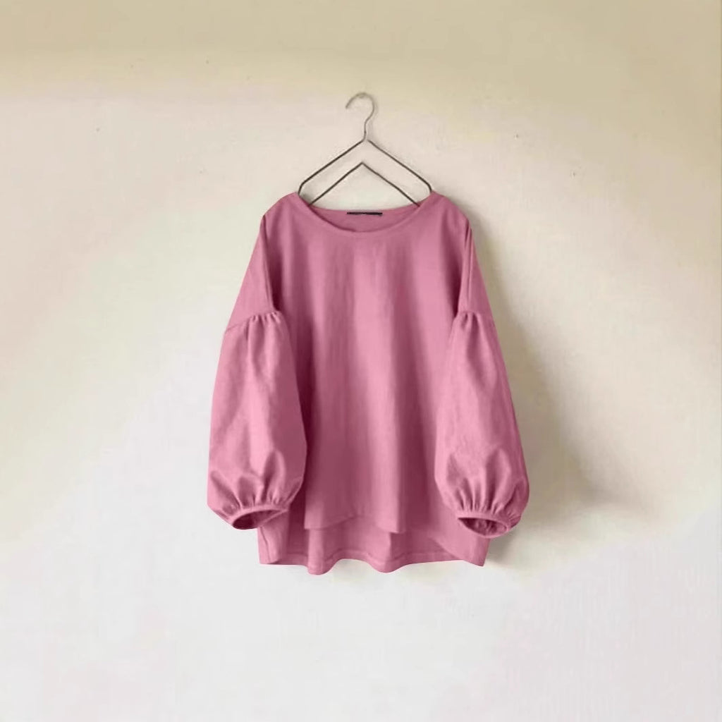 Vintage Langarmshirt mit Puffärmeln