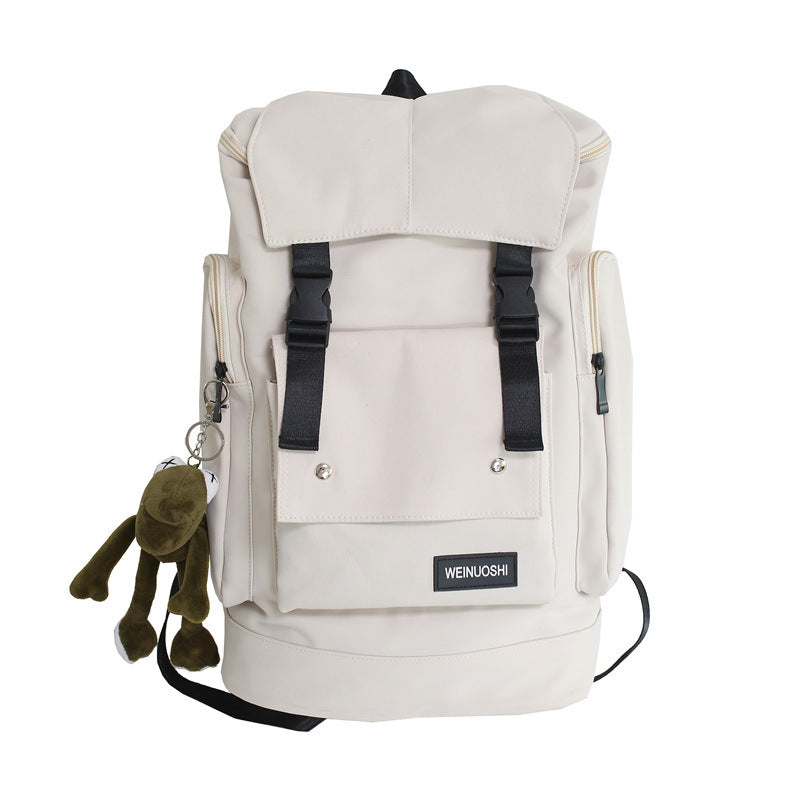Rucksack mit Überschlag, Kontrastfarbe, gross – Bild 4 | LuxeStyle