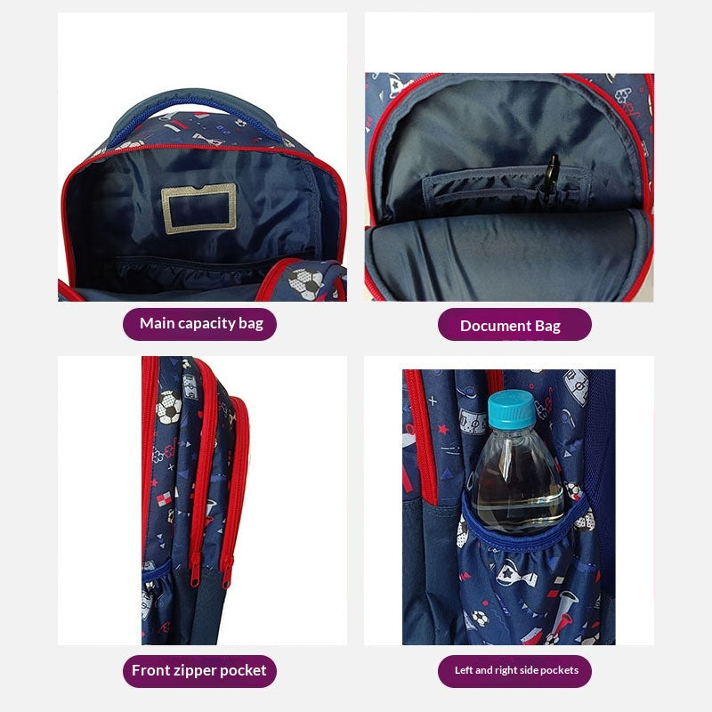 Schulrucksack mit Fussball-Motiv (3-teilig) – Bild 2 | LuxeStyle