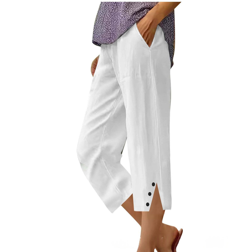 Loose Fit Stoffhose mit Taschen
