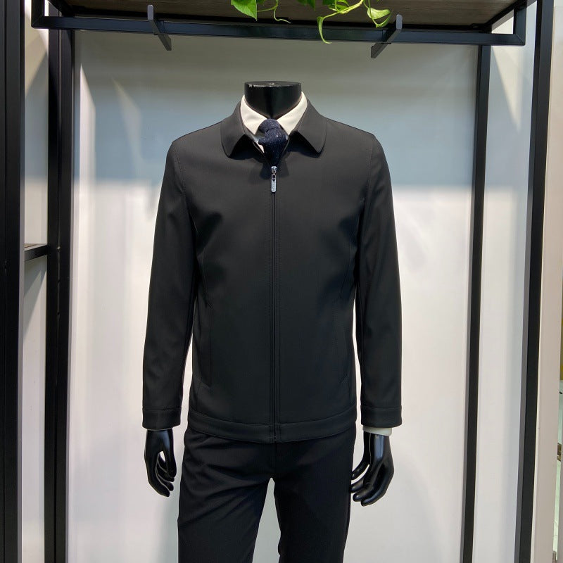 Herren Einfarben Business-Jacke
