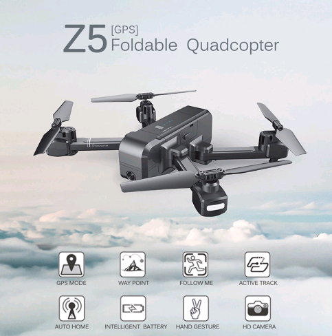 Faltbarer Quadrocopter mit GPS und Kamera
