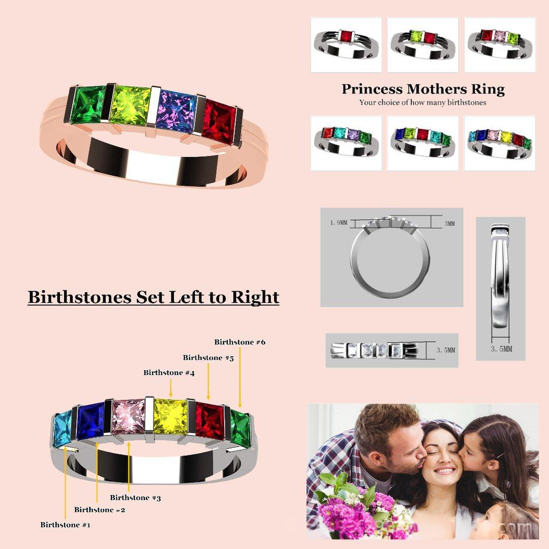 Eleganter Valentinstag-Ring im Quadrat-Design