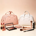 Elegante Kosmetik-Reisetasche in Rosa und Weiß