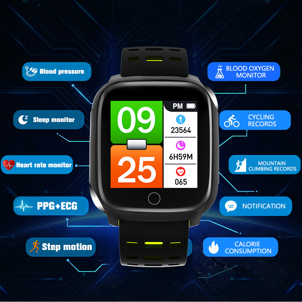 F16 Smartwatch mit EKG, Blutdruck & Herzfrequenz – Bild 8 | LuxeStyle